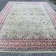 Large emerald Tabriz Persian rug 520x350 cm