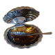 Vintage scallop shell butter dish