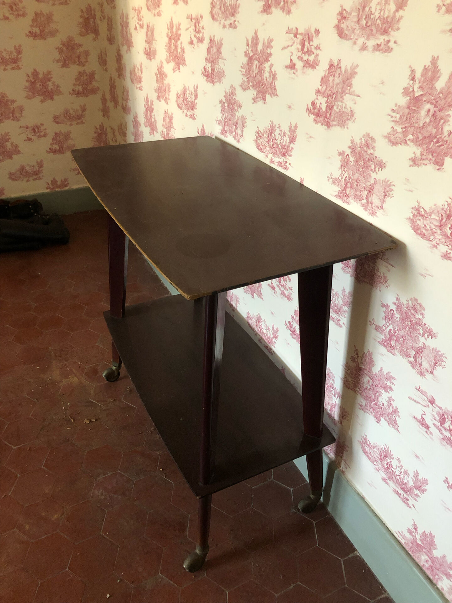 Vintage 1960s rolling console dessert table