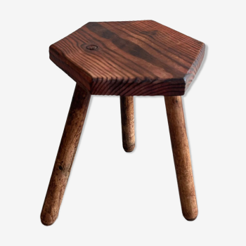 Tabouret tripode bois