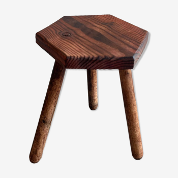 Wooden tripod stool