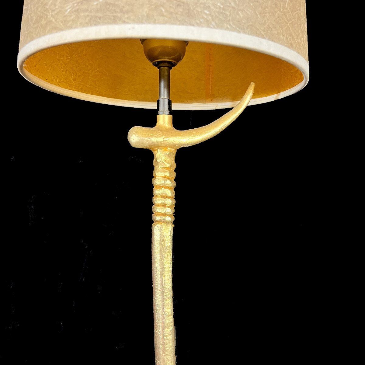 Pierre Casenove for Fondica - High Table Lamp in Gilded Bronze - 1980s