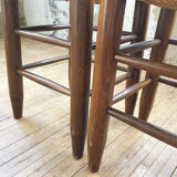 Pair of straw stools