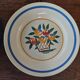 Pair of flat earthenware plates, ironstone, FD, Aunis decor
