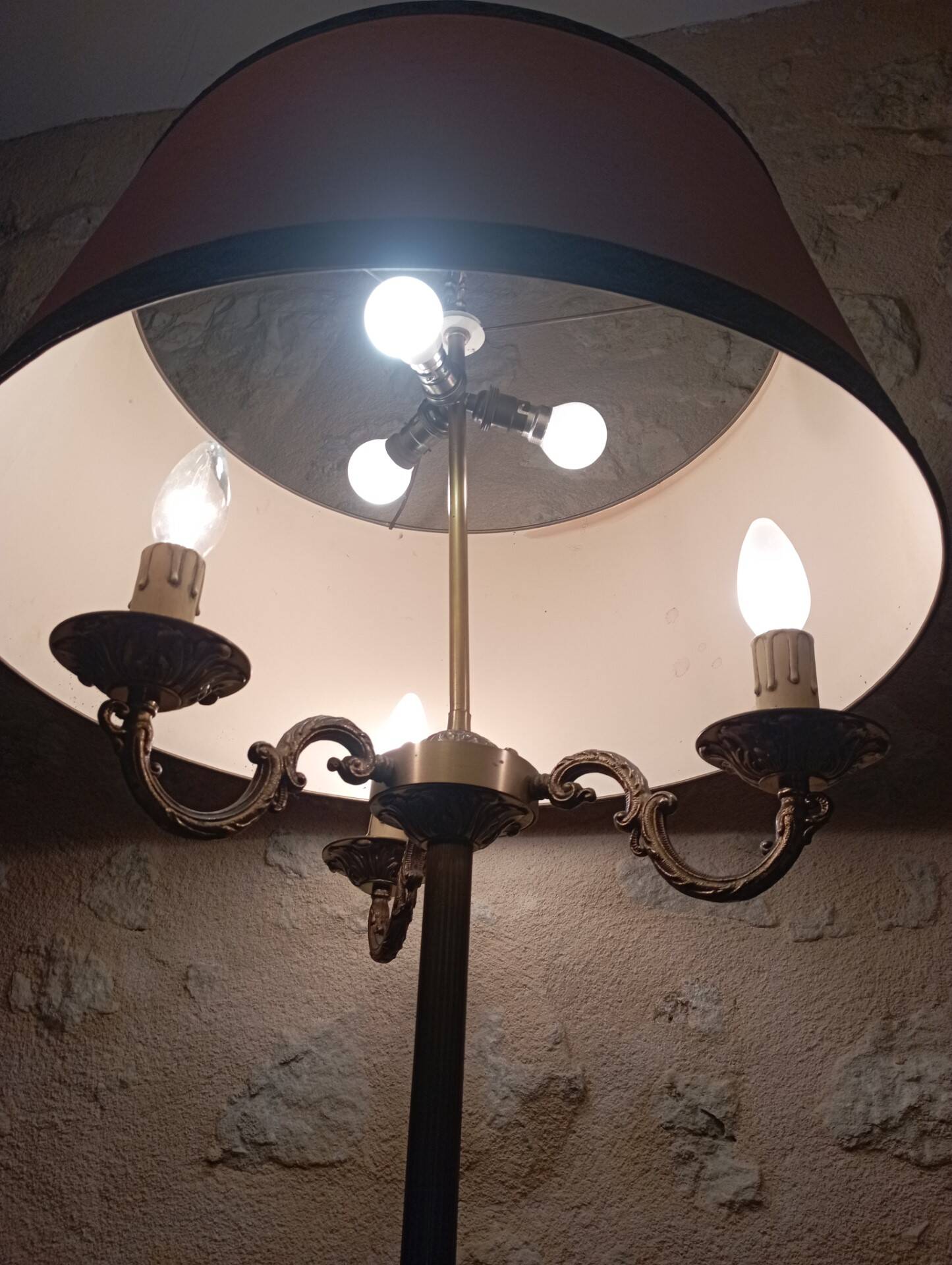 Vintage brass floor lamp