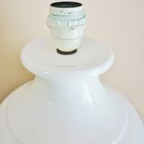 White glazed ceramic lamp, sleek design from the 60s/70s