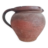 Small terracotta pitcher - old pottery - brutalist