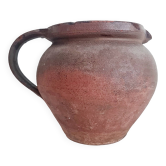 Small terracotta pitcher - old pottery - brutalist