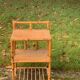 Vintage 3-tier bamboo and rattan shelf