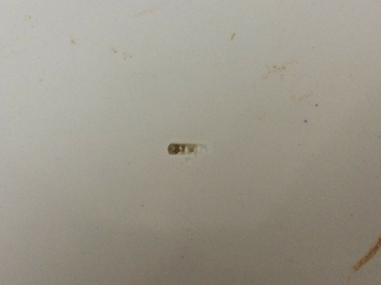 Gien earthenware plate seen from Wales