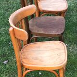 Série de 4 chaises bistrot dépareillées