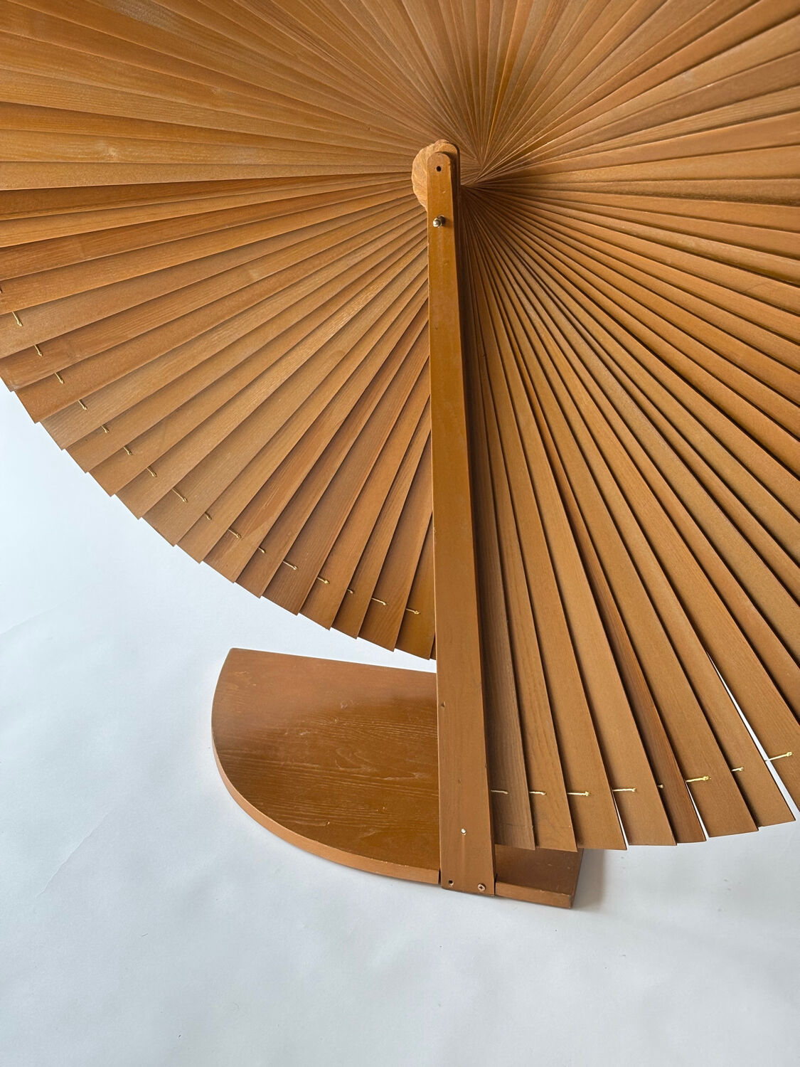 Large round folding screen, solid wood, 1960.