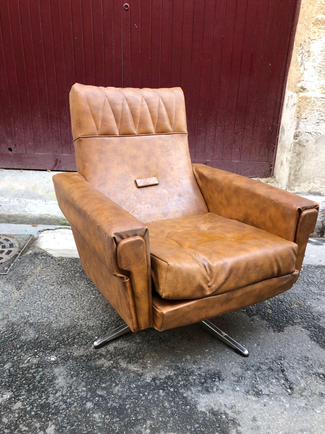 Vintage leather armchair
