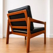 Vintage Danish Illum Wikkelsø teak lounge chair model 20