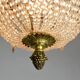 Bronze chandelier and Louis XVI pendants