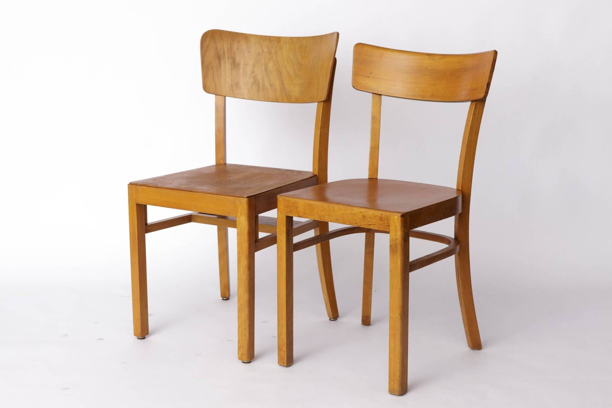 Set of 4 Vintage “Frankfurter” Dining Chairs – Beech Wood – Germany 1950s