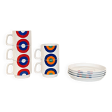 Set of 5 ceramic mugs by Franco Pozzi