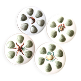 Set of 4 oyster plates Vallauris