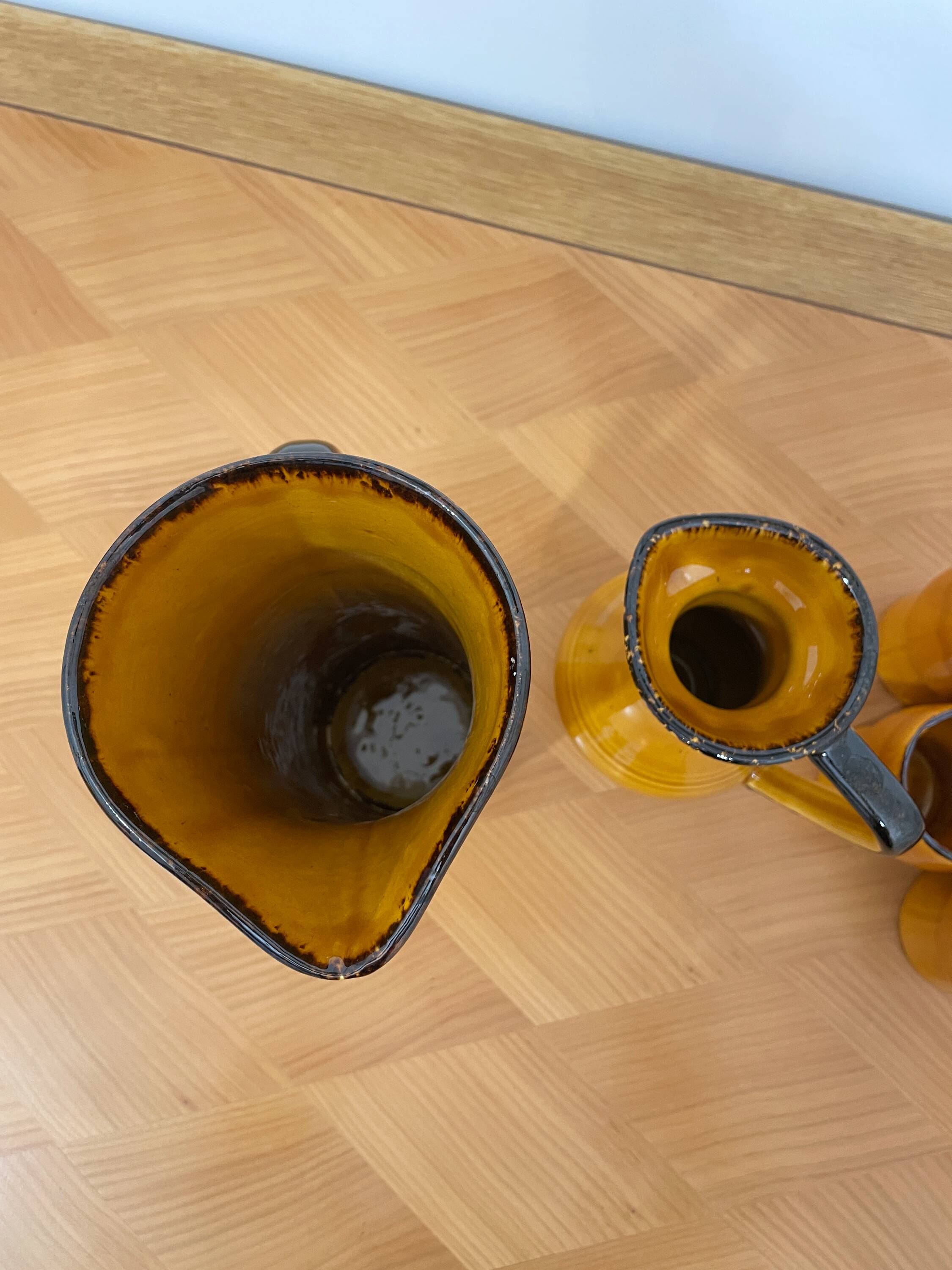 Ceramic orangeade service from Vallauris signed CPL - 1960s/70s