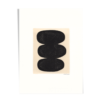 One-design painting on pape,  dated and signed without frame