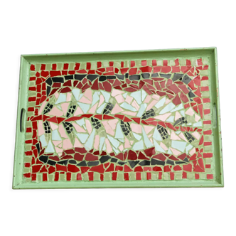 Wooden top and vintage mosaic
