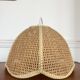 Suspension en rotin forme fleur vintage
