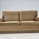 1970s, Danish 2-seater sofa, honey yellow furniture velour.