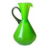Empoli glass vase/carafe/ewer, 1960s