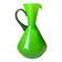Empoli glass vase/carafe/ewer, 1960s