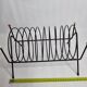 Magazine holder, vinyl holder "spring" in vintage metal, 30 cm
