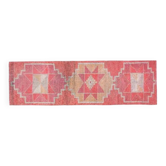 Couverture turque vintage géométrique colorée, rose orange 91x298