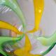 Striped blown glass vase 1980s