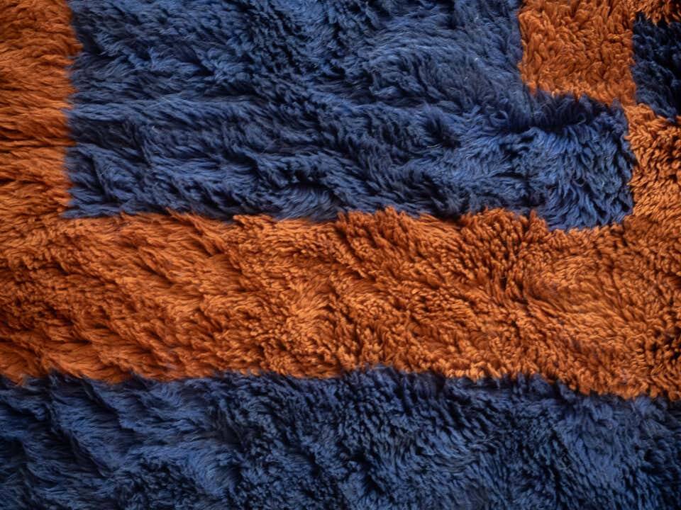 Moroccan wool beni ouarine rug 200x100cm