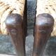 Lot de 6 chaises brutalistes paillées