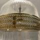 Vintage italian glass light pendant lamps, set of 2