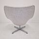 Fauteuil Oyster Artifort restauré avec base croisée par Pierre Paulin, 60'