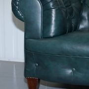 Victorian restored leather Chesterfield sofa 1890 Cornelius V Smith with springs