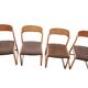 beech sled chairs x 4