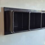 Prisunic brown plastic wall shelf
