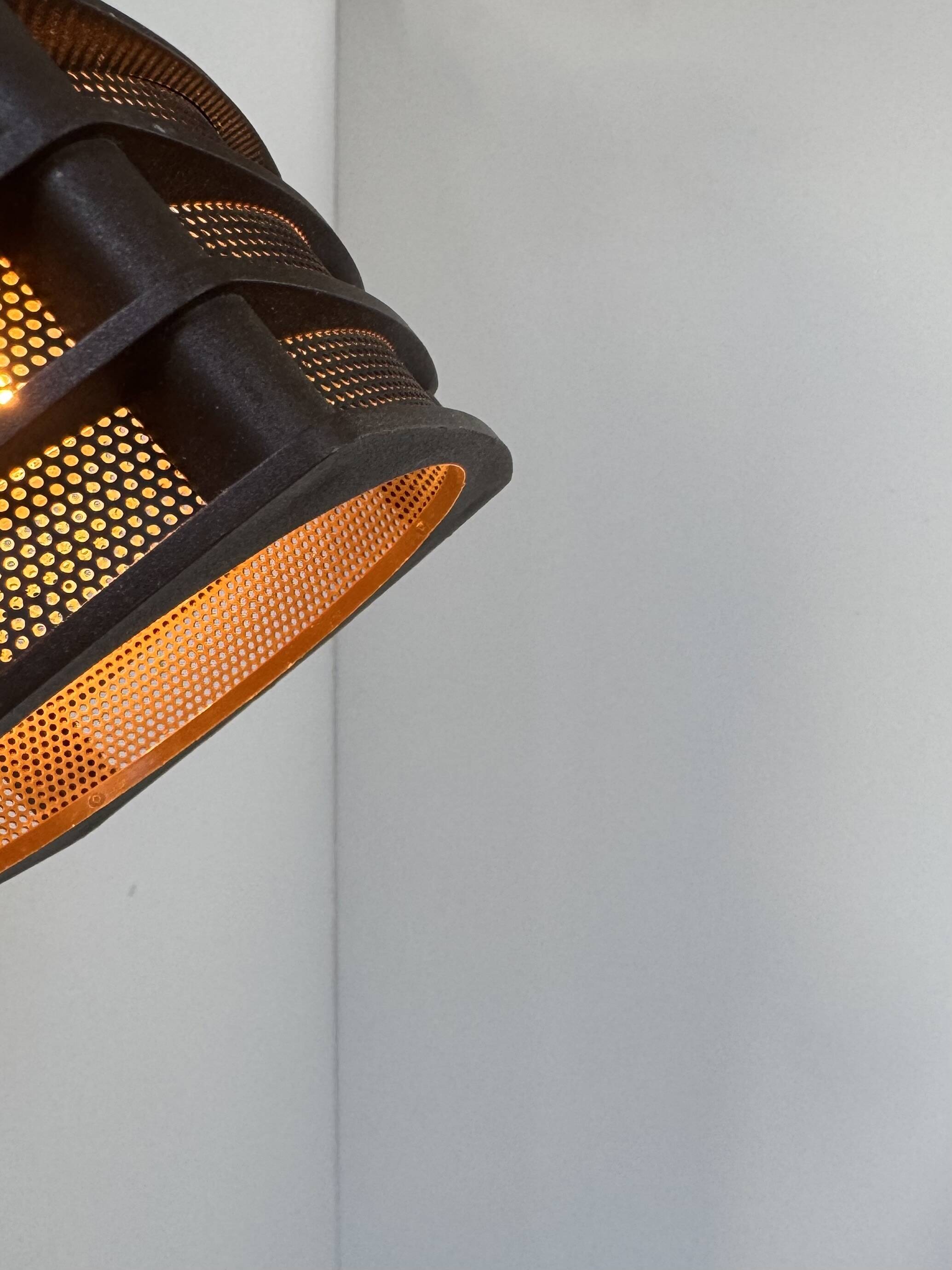 Adjustable vintage brown and brass wall light, France, 1970.