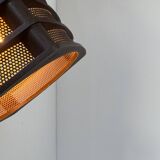 Adjustable vintage brown and brass wall light, France, 1970.