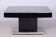 Grande table à manger extensible en chrome et verre noir Art Déco, années 1930