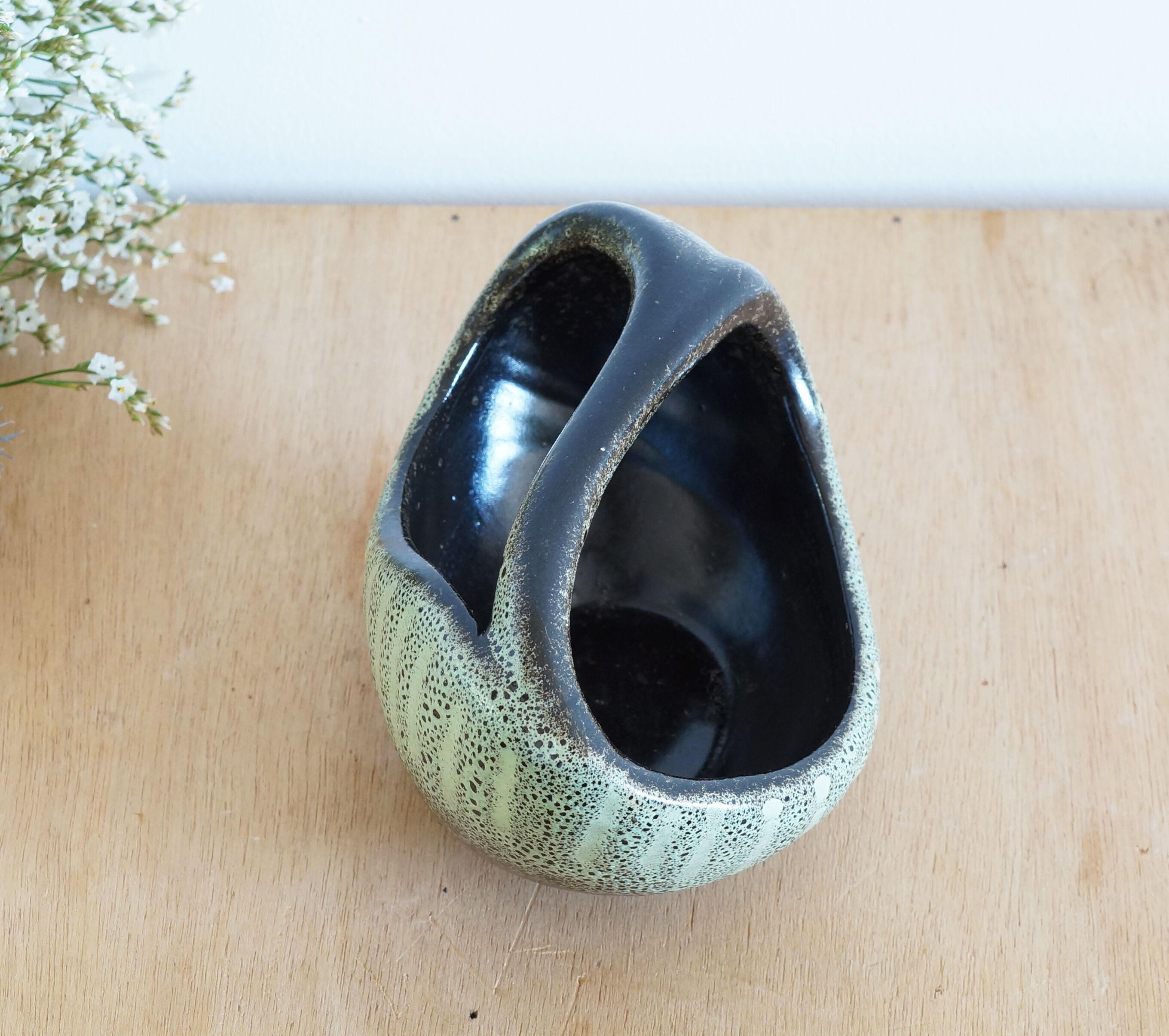 70s glazed ceramic tidy