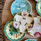 Set of 12 antique slip plates