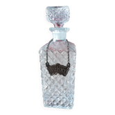 Cut glass whisky carafe with its collar marked "whisky".