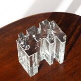 Modernist soliflore in molded glass, Germany, 1970s