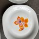 full service porcelain Masse Surget at Mehun vintage dish 1970 orange