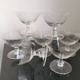 Lot 8 Old crystal champagne glass