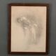 Charcoal drawing by Henry Bataille XXth couple of dancers