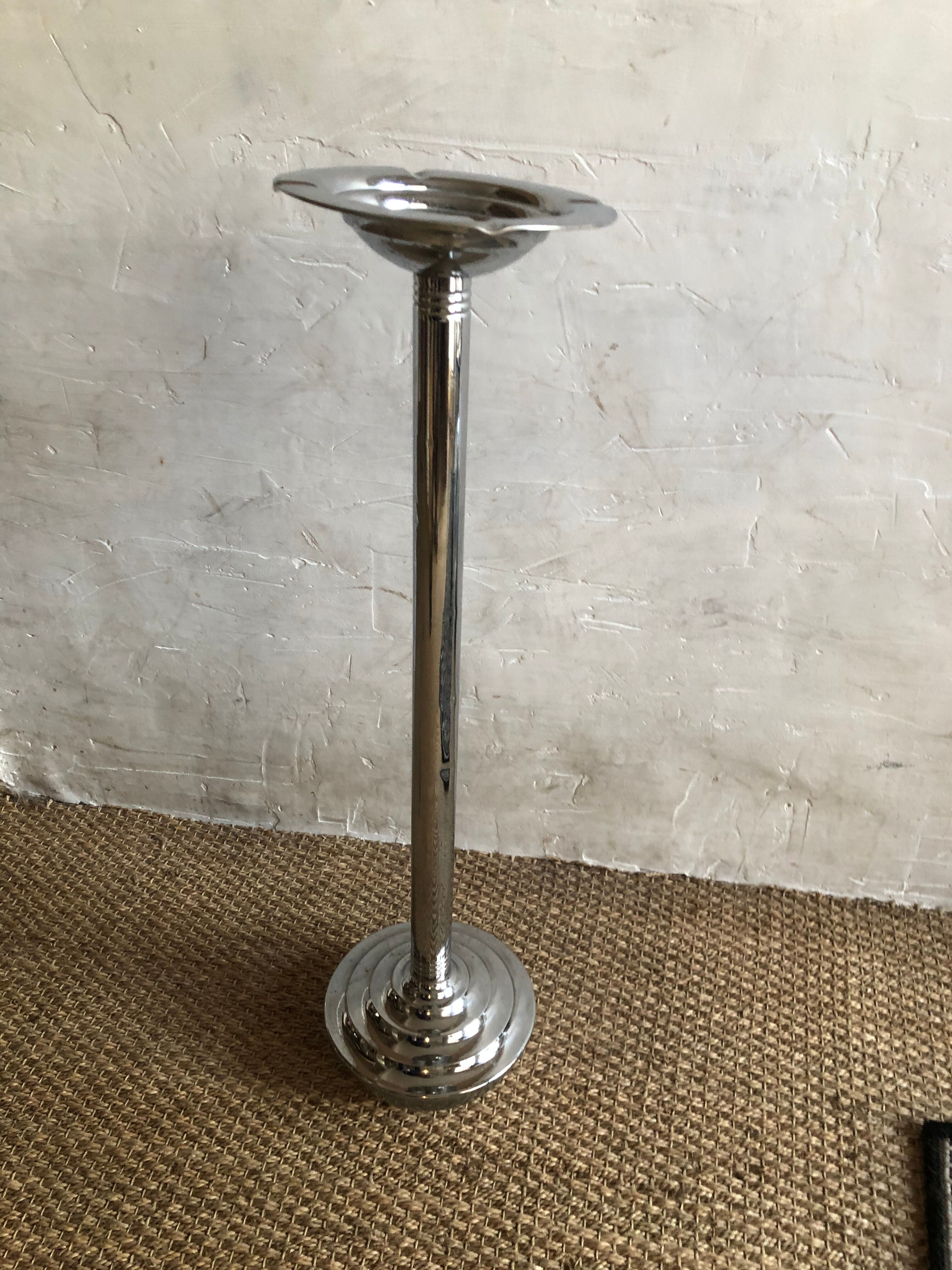 vintage chrome culbuto ashtray